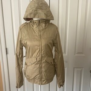 Women's Tan Hooded Jacket